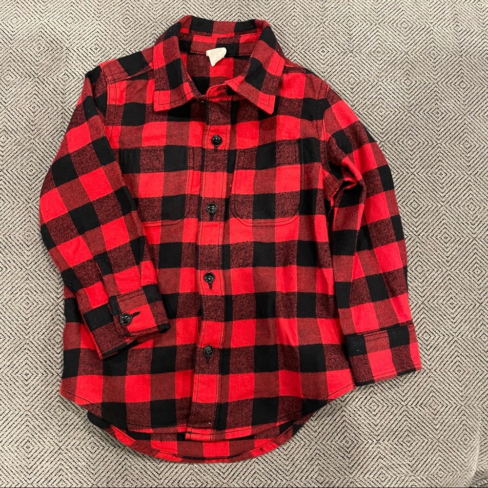 NWOT Gap Buffalo Plaid Button Down Shirt 2T